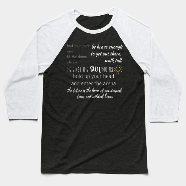 SheHopes HOPE Quotes in white Baseball T-Shirt by SheHopes